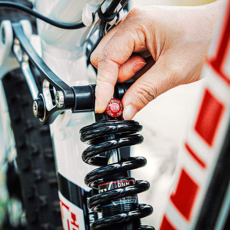 DNM Damping 2 System Mountain Bike Rear Shock Rebound/Preload Anodized Aluminum Alloy 6061 Coil Spring 750 lbs - 165mm - Image 5